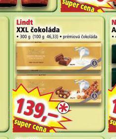 Norma Lindt čokoláda nabídka