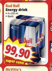 Norma Red bull energy drink nabídka