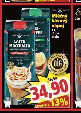 Norma Mléčný kávový nápoj nabídka