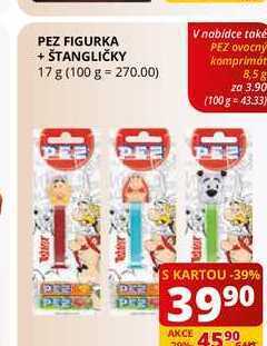 Pez figurka + štangličky 17 g