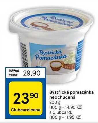 Tesco Bystřická pomazánka neochucená 200 g nabídka