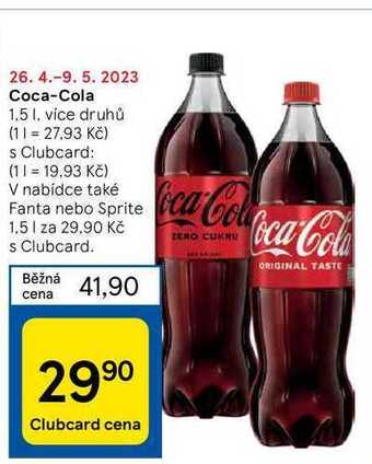 Tesco Coca-cola 1.5 l nabídka