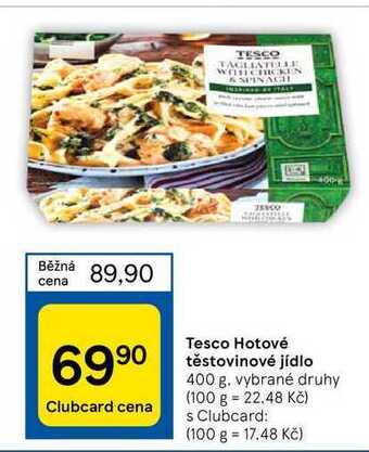 Tesco Tesco hotové těstovinové jídlo 400 g nabídka