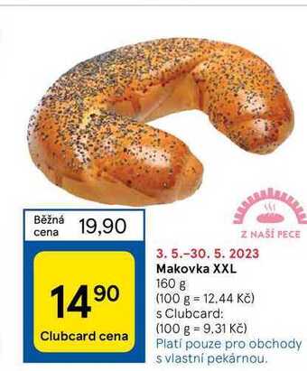 Tesco Makovka xxl 160 g nabídka