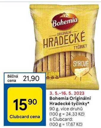 Tesco Bohemia originální hradecké tyčinky* 90 g nabídka