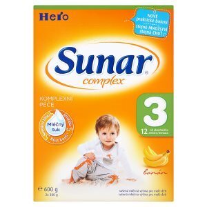 Tesco Sunar complex 3 banán sušená mléčná výživa pro malé děti 2 x 300g nabídka