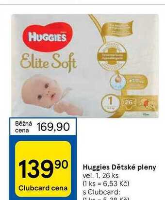 Huggies dětské pleny vel. 1, 26 ks