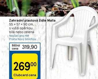 Tesco Zahradní plastová židle malia 55 x 57 x 90 cm nabídka