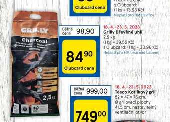 Tesco Grilly dřevěné uhlí 2,5 kg nabídka