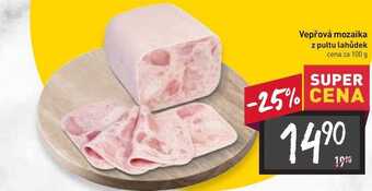 Billa Vepřová mozaika z pultu lahůdek cena za 100 g nabídka