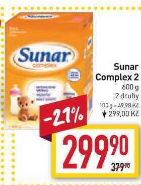 Billa Sunar complex 2 600 g nabídka