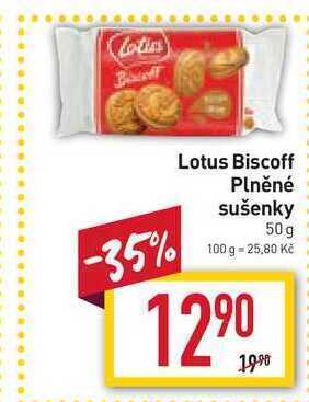 Billa Lotus biscoff plněné sušenky 50 g nabídka