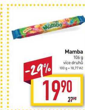 Billa Mamba 106 g nabídka