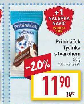Billa Pribináček tyčinka s tvarohem 38 g nabídka