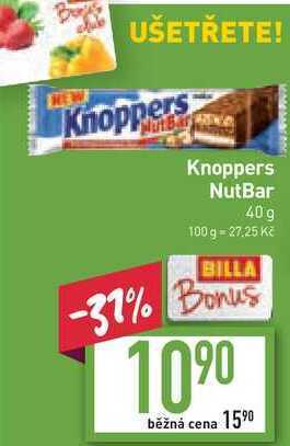 Billa Knoppers nutbar 40 g nabídka