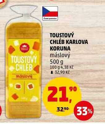 Penny Market Toustový chléb karlova koruna, 500 g nabídka