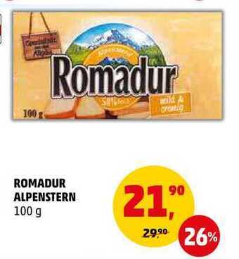Penny Market Romadur alpenstern, 100 g nabídka