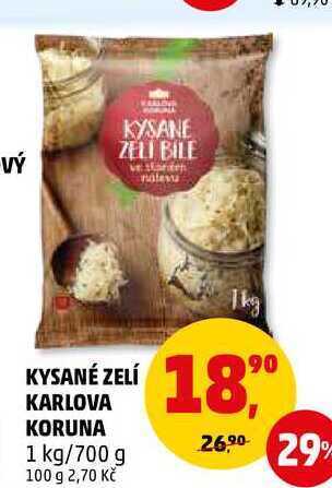 Penny Market Kysané zelí karlova koruna, 1 kg nabídka
