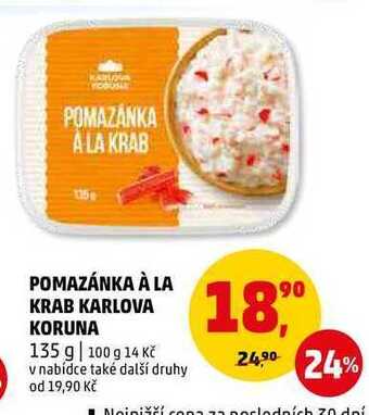 Pomazánka à la krab karlova koruna, 135 g