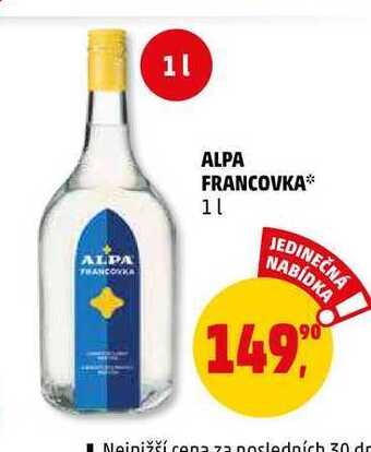 Penny Market Alpa francovka, 1 l nabídka