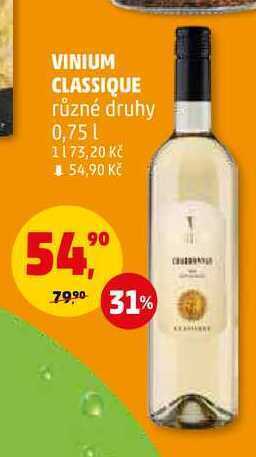 Penny Market Vinium classique, 0,75 l nabídka
