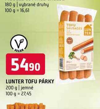 Terno Lunter tofu párky 200 g nabídka