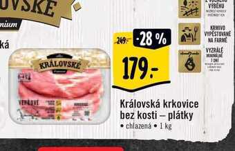 Albert Královská krkovice bez kosti - plátky 1 kg nabídka