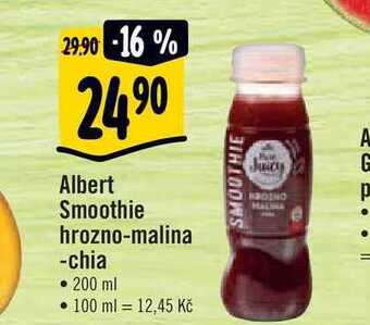 Albert Albert smoothie hrozno-malina - chia 200 ml nabídka