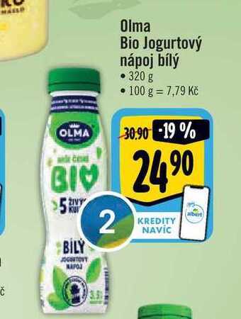 Albert Olma bio jogurtový nápoj bílý • 320 g nabídka