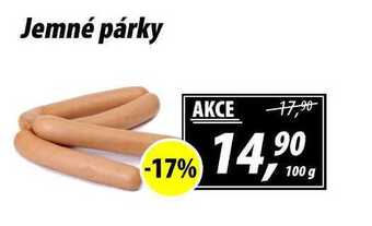 ZEMAN Jemné párky, 100 g nabídka