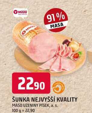 Trefa Šunka nejvyšší kvality 100 g nabídka