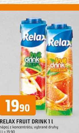Trefa Relax fruit drink 1l nabídka