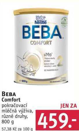 Rossmann Beba comfort pokračovací mléčná výživa, 800 g nabídka