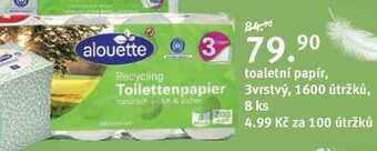 Rossmann Alouette toaletní papír, 8 ks nabídka