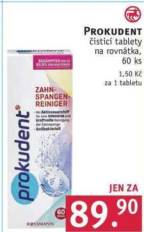 Rossmann Prokudent čisticí tablety na rovnátka, 60 ks nabídka