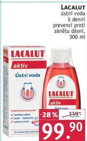 Rossmann Lacalut ústní voda, 300 ml nabídka