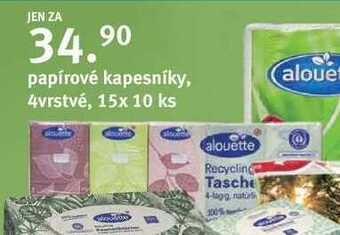 Rossmann Alouette papírové kapesníky, 15x 10 ks nabídka