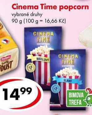 CBA Cinema time popcorn, 90 g nabídka