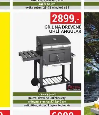 Baumax Gril na dřevěné uhlí angular nabídka