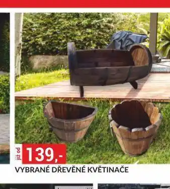 Baumax Dřevěné květináče nabídka