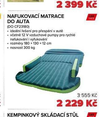 Auto Kelly Nafukovací matrace do auta nabídka