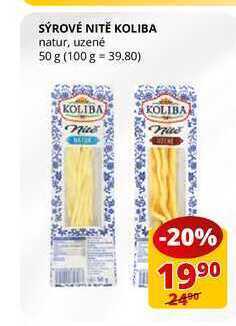 Sýrové nitě koliba natur, uzené 50 g