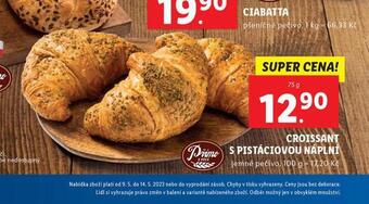 Lidl Croissant s pistáciovou náplní nabídka