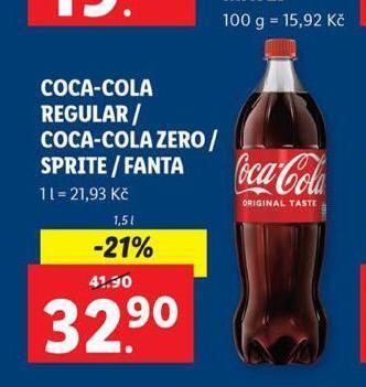 Lidl Coca cola, fanta, sprite nabídka