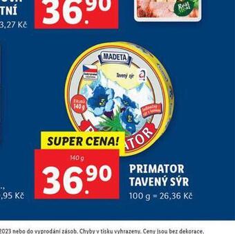 Lidl Primátor tavený sýr nabídka