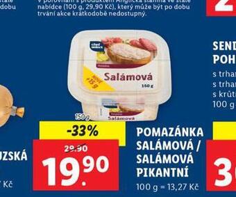 Lidl Pomazánka salámová / salámová pikantní nabídka