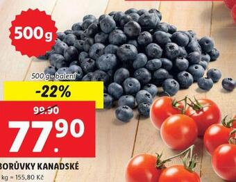 Lidl Borůvky kanadské nabídka