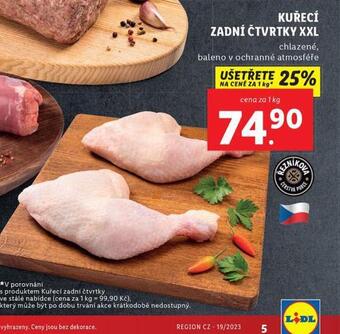 Lidl Kuřecí zadní čtvrtky xxl nabídka