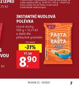 Lidl Instantní nudlová polévka nabídka