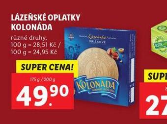 Lidl Lázeňské oplatky kolonáda nabídka